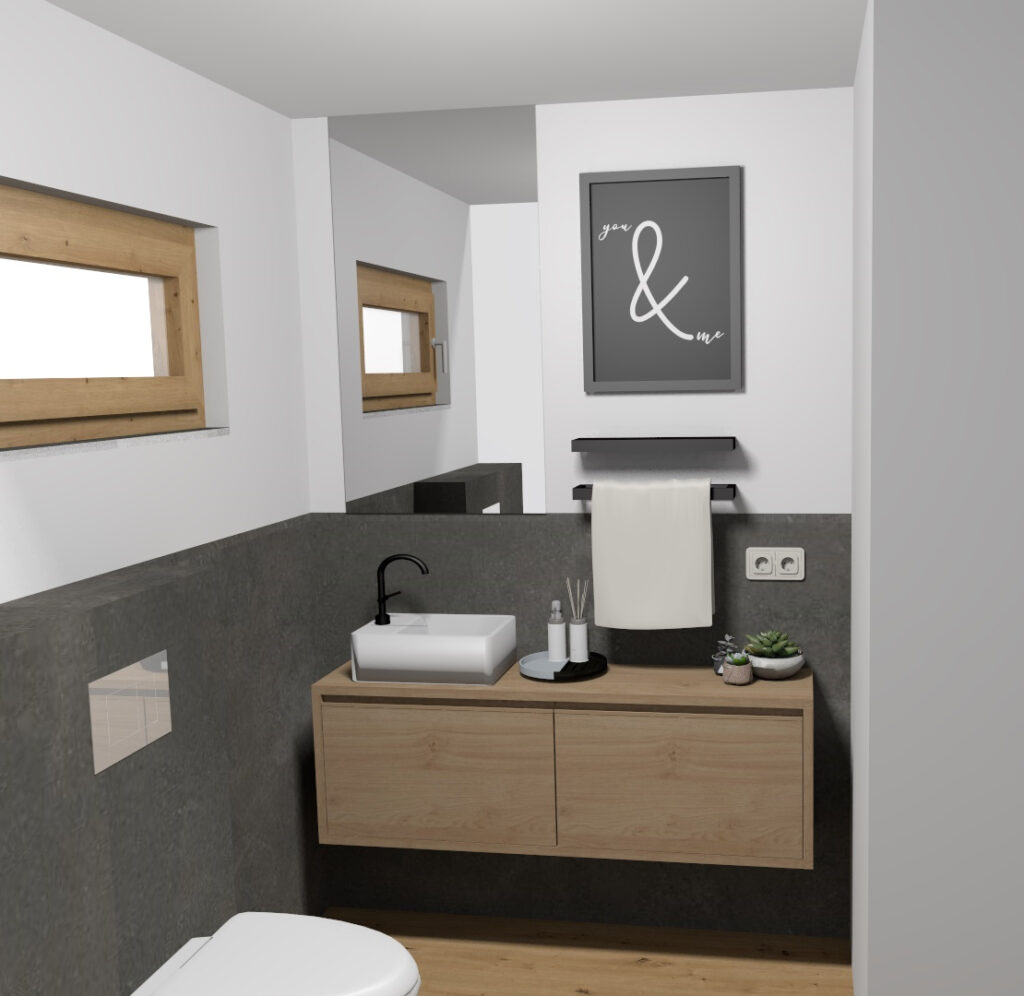 Projekt Neubau Bad, Eiche, Planung, 3D-Visualisierung | Der Moser. Der Tischler. Kundl, Tirol Projekt Neubau Bad, Eiche, Planung, 3D-Visualisierung | Der Moser. Der Tischler. Kundl, Tirol